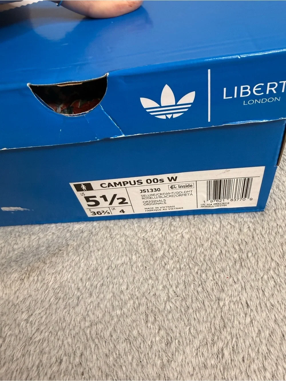Adidas Campus 00s x Liberty London Floral Red Suede Sneaker Women’s 5.5 Rare NWT